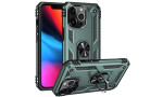 Newface iPhone 14 Pro Kılıf Sofya Yüzüklü Silikon Kapak - Yeşil