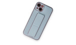 Newface iPhone 14 Kılıf Coco Deri Standlı Kapak - Sky Blue