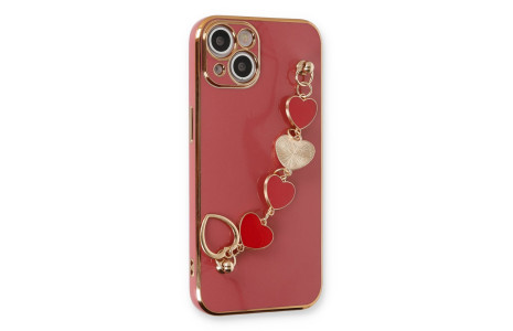 Newface iPhone 14 Kılıf Esila Silikon - Kırmızı