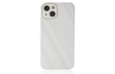 Newface iPhone 14 Kılıf Glass Kapak - Beyaz