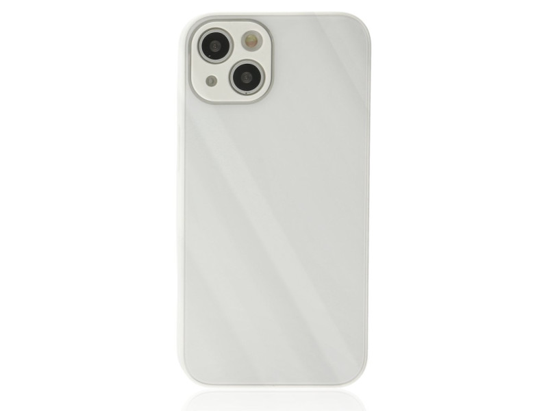 Newface iPhone 14 Kılıf Glass Kapak - Beyaz