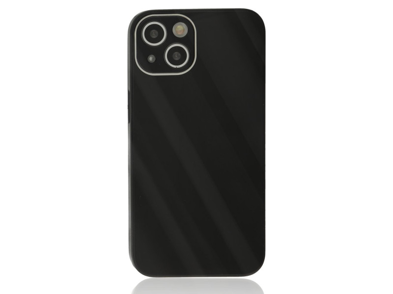 Newface iPhone 14 Kılıf Glass Kapak - Siyah
