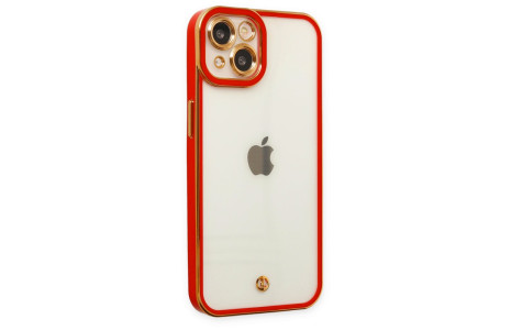 Newface iPhone 14 Kılıf Liva Lens Silikon - Kırmızı