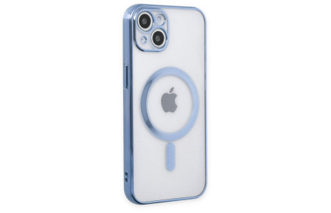 Newface iPhone 14 Kılıf Magneticsafe Lazer Silikon - Sierra Blue