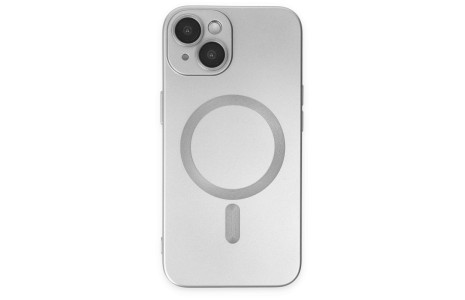 Newface iPhone 14 Kılıf Moshi Lens Magneticsafe Silikon - Gümüş