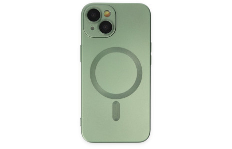 Newface iPhone 14 Kılıf Moshi Lens Magneticsafe Silikon - Yeşil