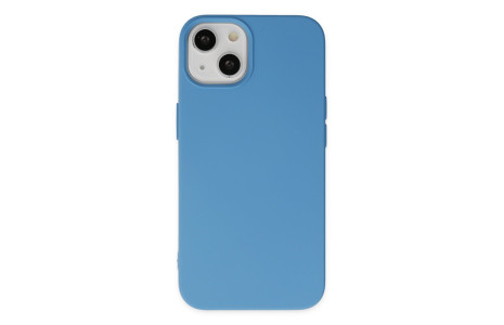 Newface iPhone 14 Kılıf Nano içi Kadife Silikon - Mavi