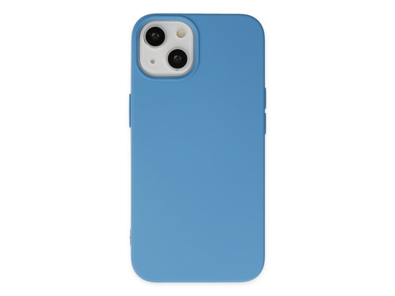Newface iPhone 14 Kılıf Nano içi Kadife Silikon - Mavi