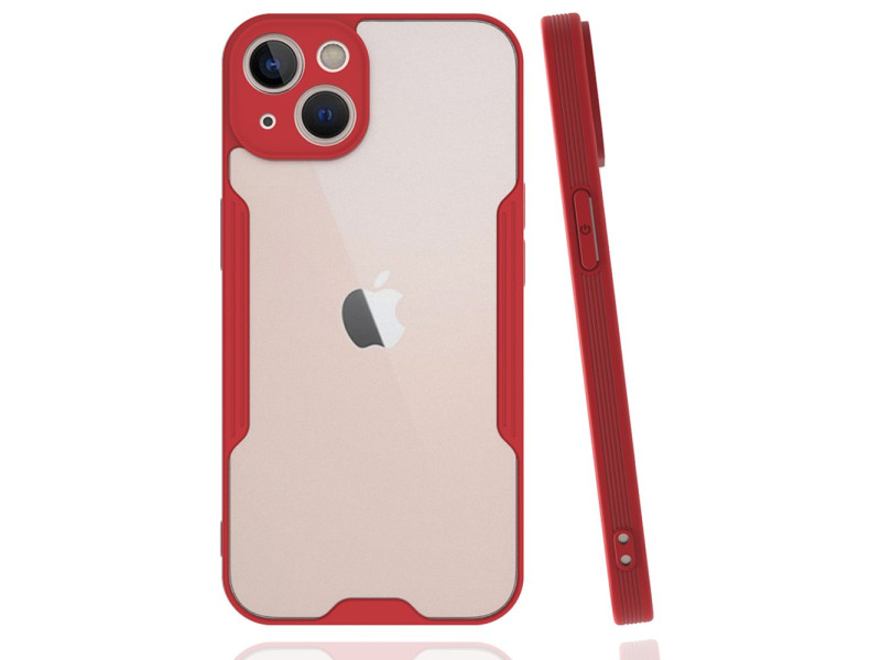 Newface iPhone 14 Kılıf Platin Silikon - Kırmızı