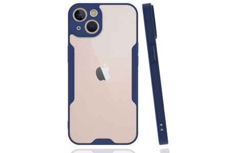 Newface iPhone 14 Kılıf Platin Silikon - Lacivert