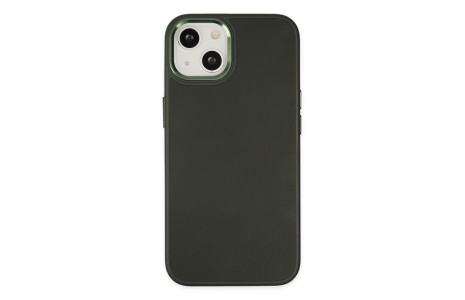 Newface iPhone 14 Plus Kılıf Asya Deri Silikon - Koyu Yeşil