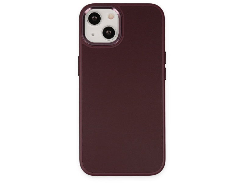 Newface iPhone 14 Plus Kılıf Asya Deri Silikon - Mürdüm
