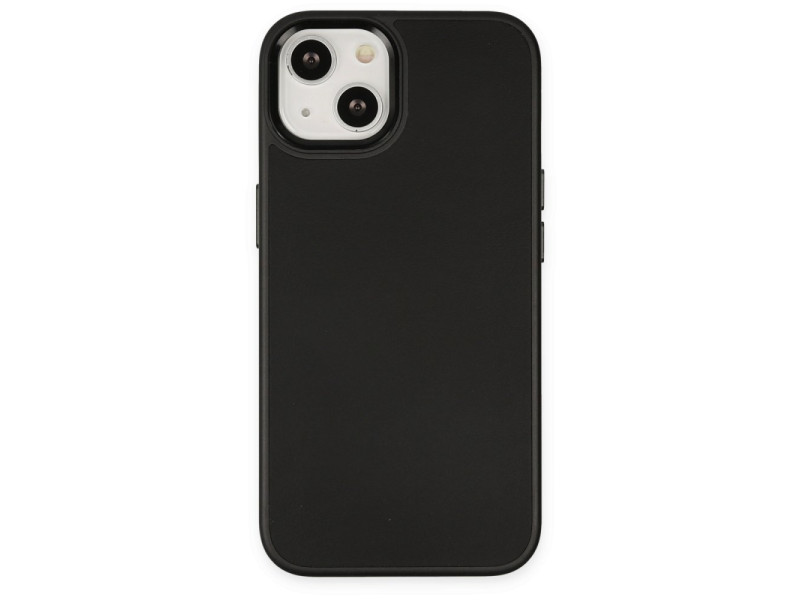 Newface iPhone 14 Plus Kılıf Asya Deri Silikon - Siyah