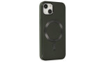 Newface iPhone 14 Plus Kılıf Coco Deri Magneticsafe Silikon - Haki Yeşil