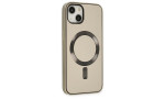 Newface iPhone 14 Plus Kılıf Coco Deri Magneticsafe Silikon - Krem