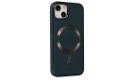 Newface iPhone 14 Plus Kılıf Coco Deri Magneticsafe Silikon - Lacivert