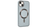 Newface iPhone 14 Plus Kılıf Coco Deri Magneticsafe Silikon - Sierra Blue