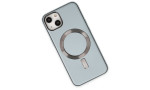 Newface iPhone 14 Plus Kılıf Coco Deri Magneticsafe Silikon - Sierra Blue