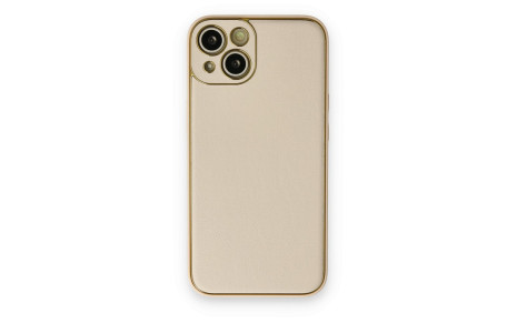 Newface iPhone 14 Plus Kılıf Coco Deri Silikon Kapak - Gold