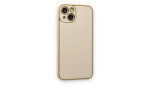 Newface iPhone 14 Plus Kılıf Coco Deri Silikon Kapak - Gold