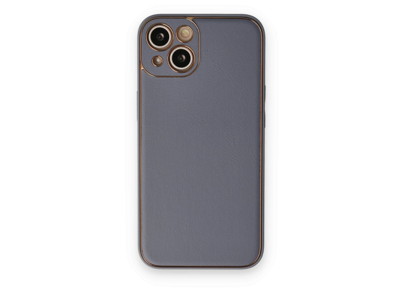 Newface iPhone 14 Plus Kılıf Coco Deri Silikon Kapak - Gri