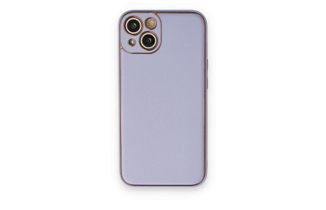 Newface iPhone 14 Plus Kılıf Coco Deri Silikon Kapak - Lila
