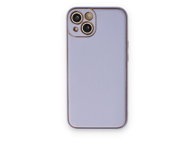 Newface iPhone 14 Plus Kılıf Coco Deri Silikon Kapak - Lila