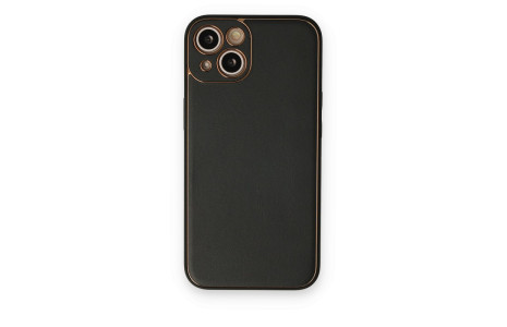 Newface iPhone 14 Plus Kılıf Coco Deri Silikon Kapak - Siyah