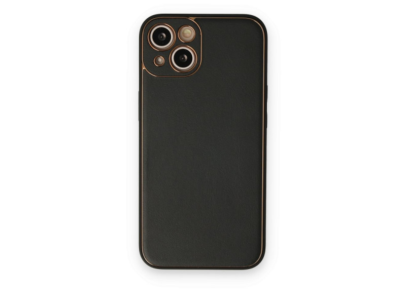 Newface iPhone 14 Plus Kılıf Coco Deri Silikon Kapak - Siyah