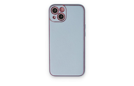 Newface iPhone 14 Plus Kılıf Coco Deri Silikon Kapak - Sky Blue