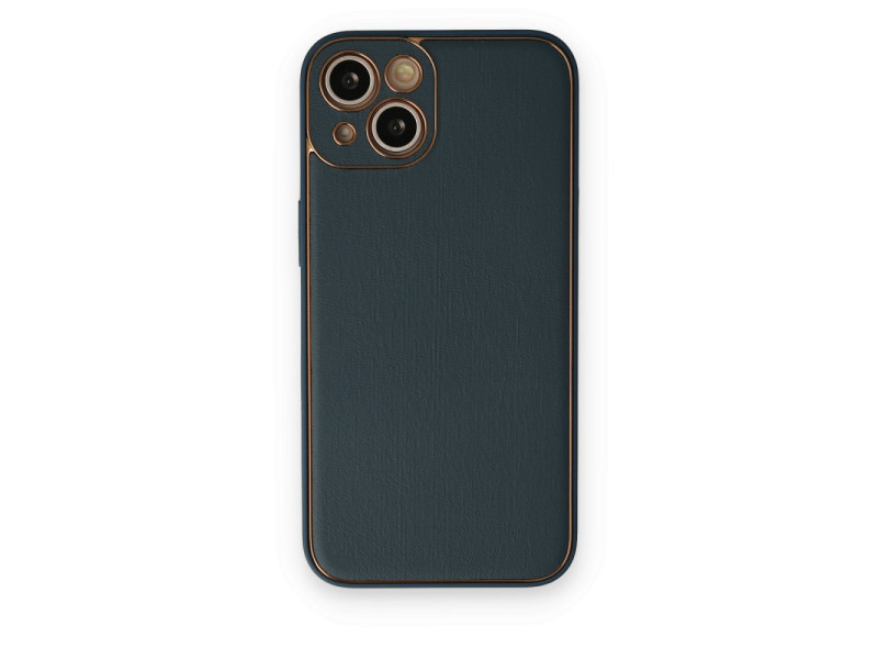 Newface iPhone 14 Plus Kılıf Coco Deri Silikon Kapak - Yeşil