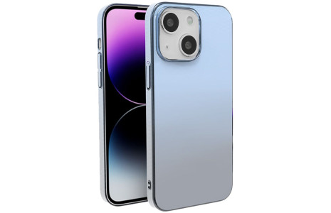 Newface iPhone 14 Plus Kılıf Elektra Pc Kapak - Mavi-Gri