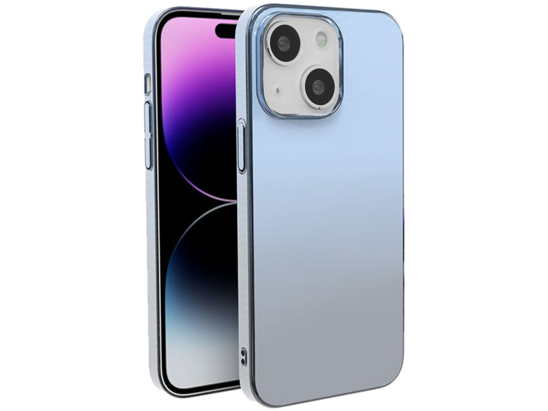 Newface iPhone 14 Plus Kılıf Elektra Pc Kapak - Mavi-Gri