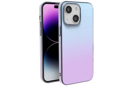 Newface iPhone 14 Plus Kılıf Elektra Pc Kapak - Mavi-Mor
