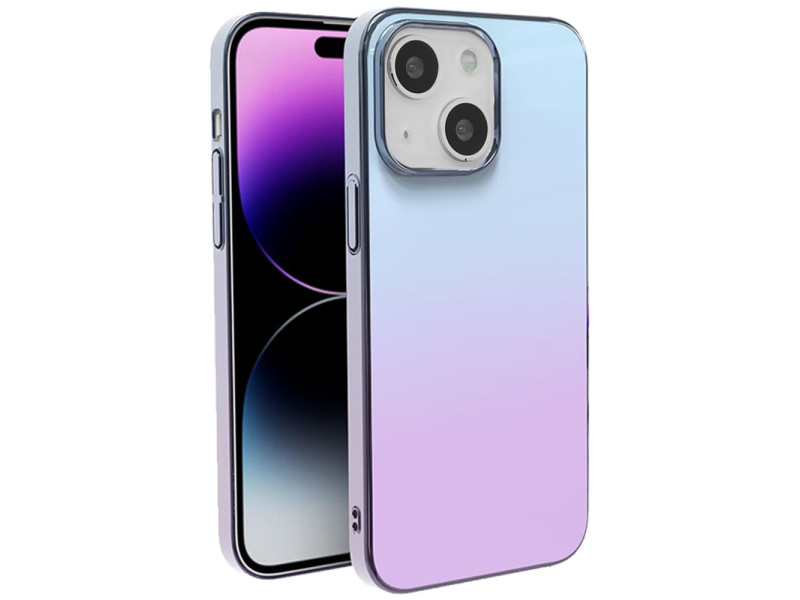Newface iPhone 14 Plus Kılıf Elektra Pc Kapak - Mavi-Mor