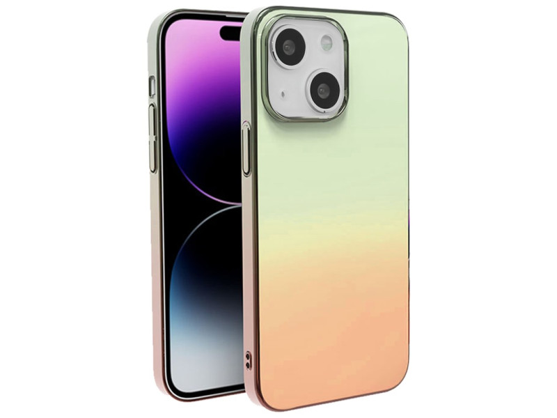 Newface iPhone 14 Plus Kılıf Elektra Pc Kapak - Yeşil-Kırmızı