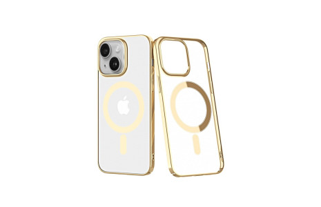 Newface iPhone 14 Plus Kılıf Element Magneticsafe Sert Kapak - Gold
