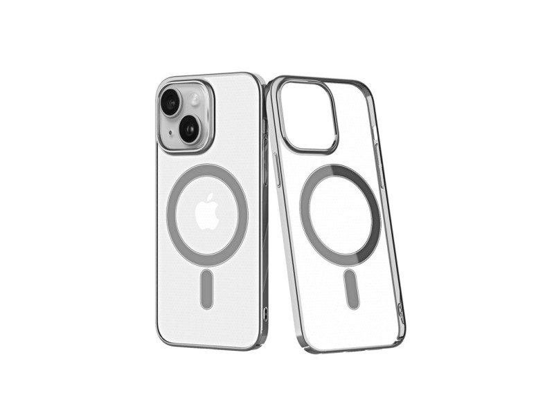 Newface iPhone 14 Plus Kılıf Element Magneticsafe Sert Kapak - Gümüş