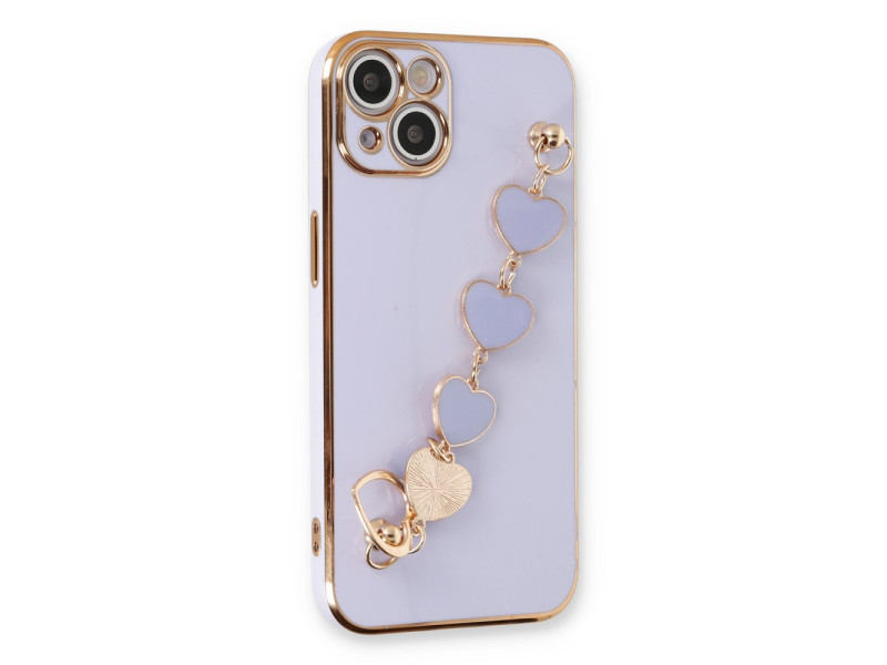 Newface iPhone 14 Plus Kılıf Esila Silikon - Lila