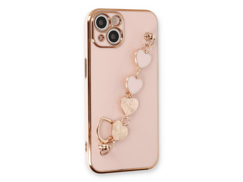 Newface iPhone 14 Plus Kılıf Esila Silikon - Pudra