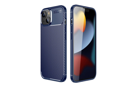 Newface iPhone 14 Plus Kılıf Focus Karbon Silikon - Lacivert