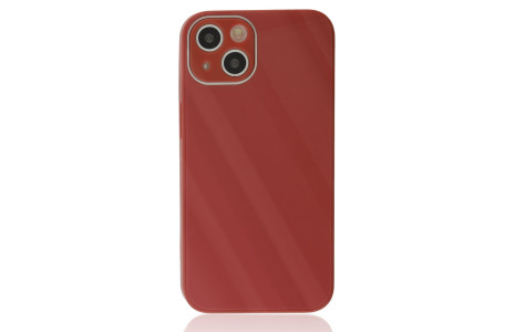 Newface iPhone 14 Plus Kılıf Glass Kapak - Bordo
