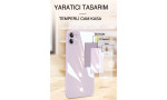 Newface iPhone 14 Plus Kılıf Glass Kapak - Lacivert