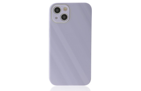 Newface iPhone 14 Plus Kılıf Glass Kapak - Lila