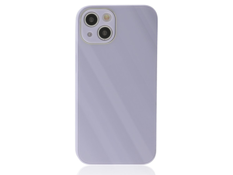 Newface iPhone 14 Plus Kılıf Glass Kapak - Lila