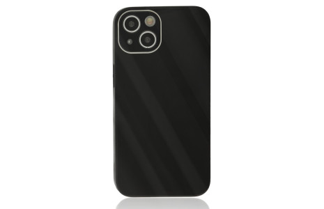 Newface iPhone 14 Plus Kılıf Glass Kapak - Siyah