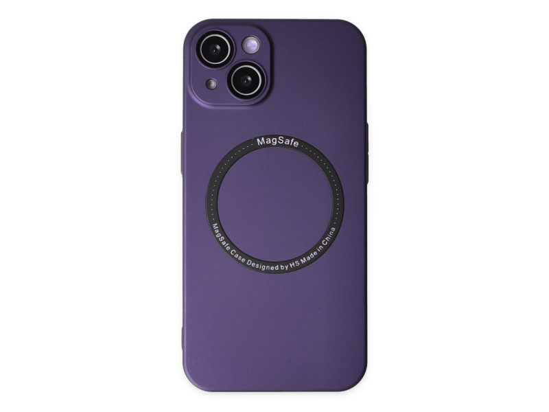 Newface iPhone 14 Plus Kılıf Jack Magneticsafe Lens Silikon - Mor