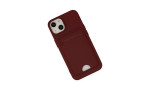Newface iPhone 14 Plus Kılıf Kelvin Kartvizitli Silikon - Bordo