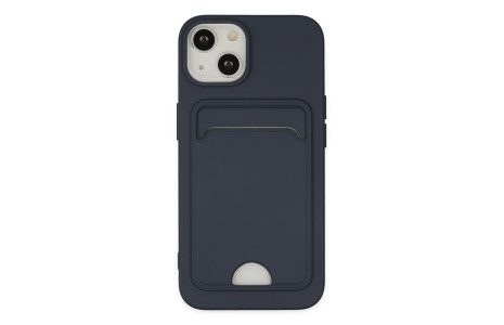 Newface iPhone 14 Plus Kılıf Kelvin Kartvizitli Silikon - Lacivert