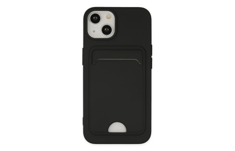 Newface iPhone 14 Plus Kılıf Kelvin Kartvizitli Silikon - Siyah